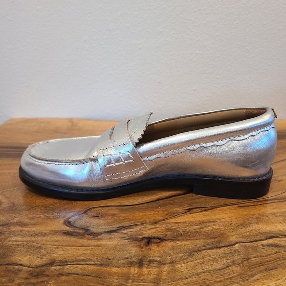 Golden Goose Jerry Metallic Silver Penny Loafer - Picture 8 of 16